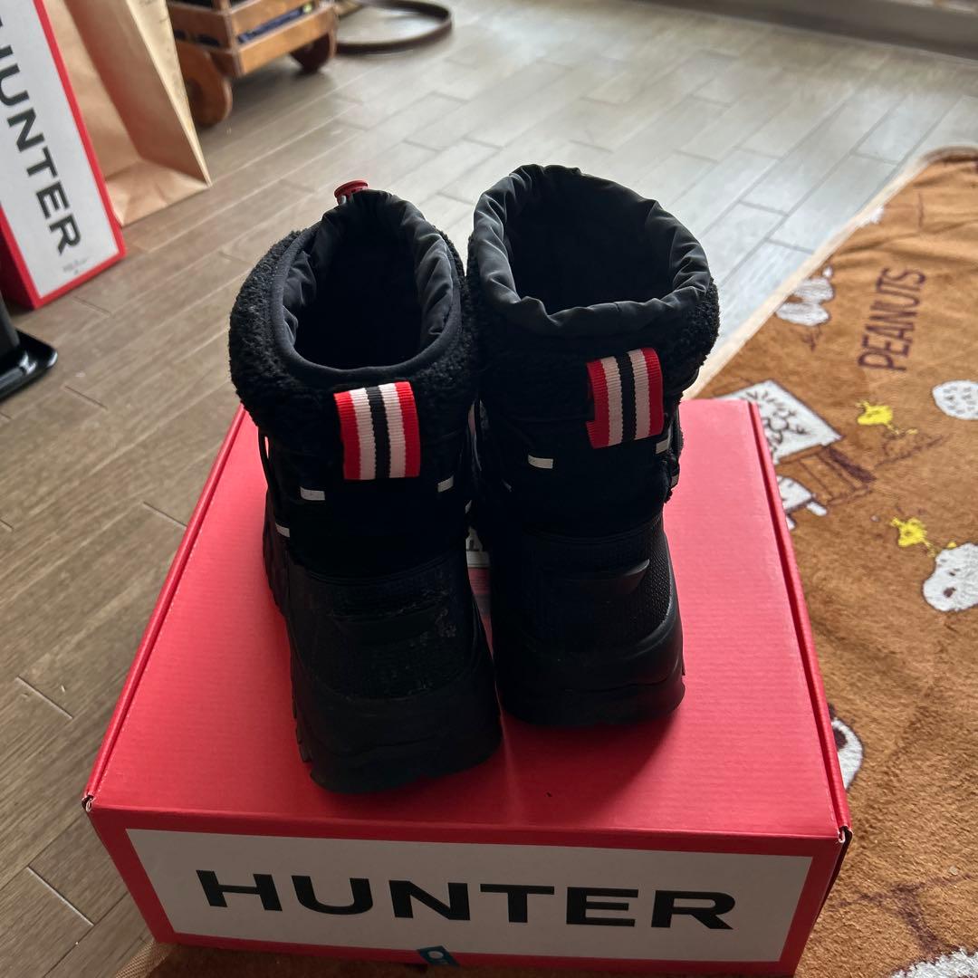 HUNTER ブラック スノーブーツ