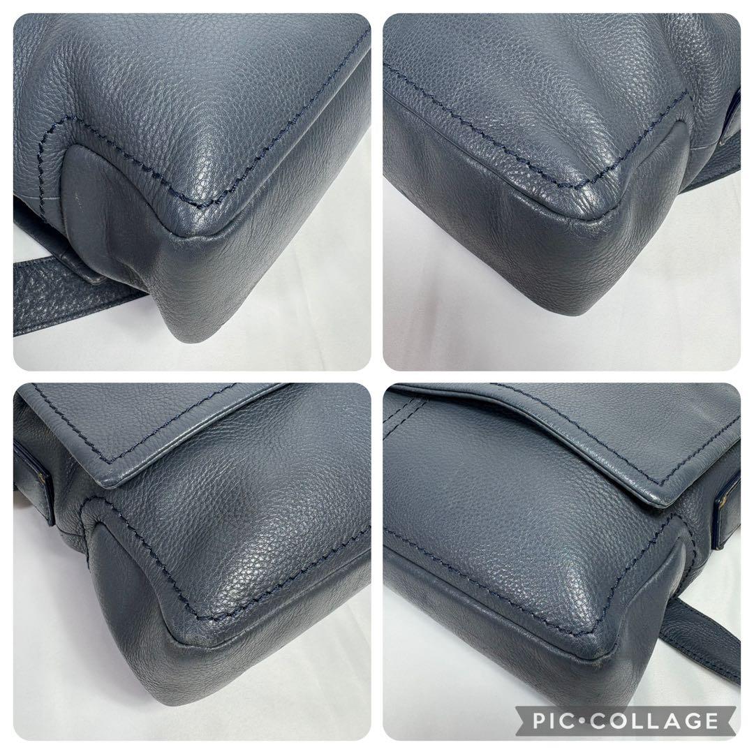 土屋鞄 PLOTA プロータ 防水フラップ ショルダーバッグ ネイビー