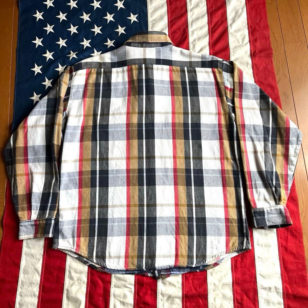 80s ビンテージ FIVE BROTHER ヘビー ネルシャツ L アメリカ製