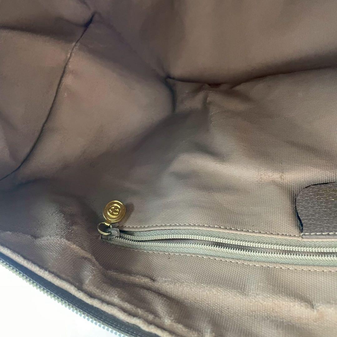 希少 美品 グッチ 2way ボストンバック GGスプリーム PVC レザー