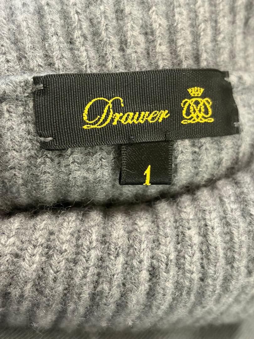 【美品】Drawer ドゥロワー　9G畦編みタートルネックニット
