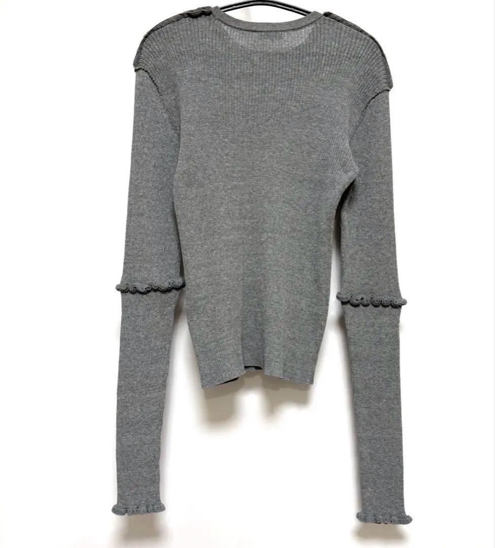 H BEAUTY&YOUTH ＜H>TC リブアウトシーム ロングスリーブニット