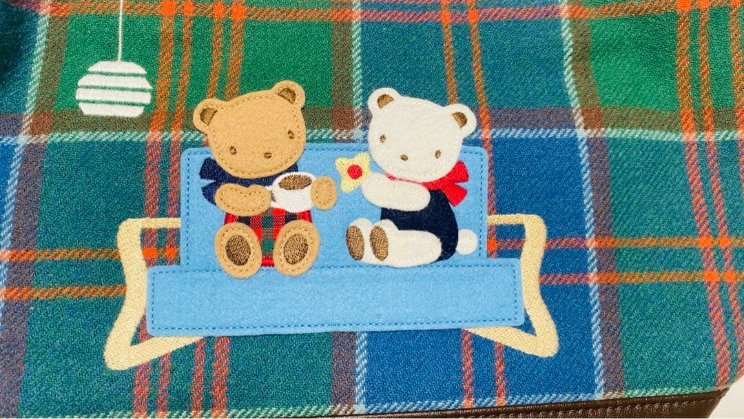 本日限定【使用一回・美品】ファミリア　タータンチェック　クリスマス　バッグ