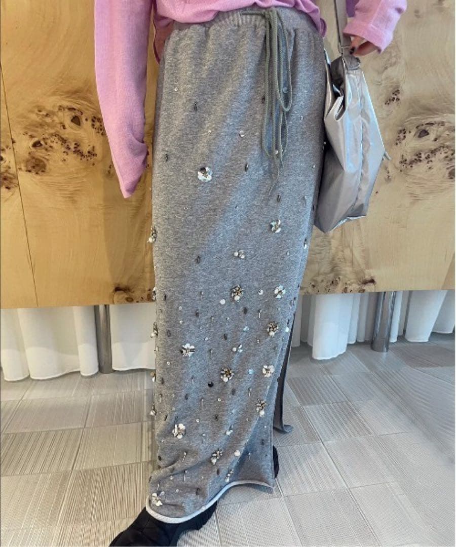 スカート Ameri BIJOU MOTIF SWEAT SKIRT