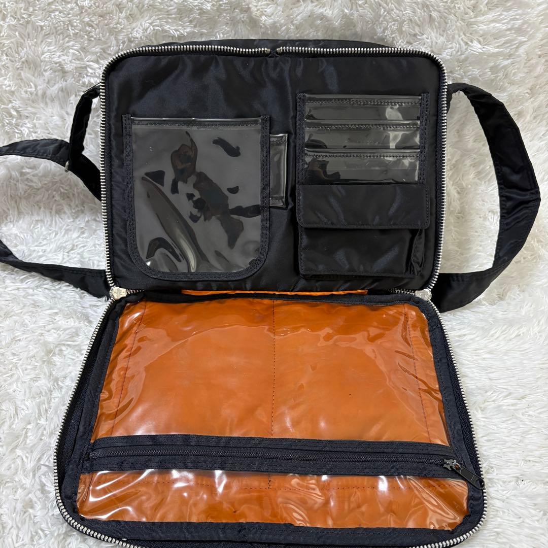 ✨極美品✨ ポーター タンカー ナイロン ブラック ショルダーバッグ 2層式 L