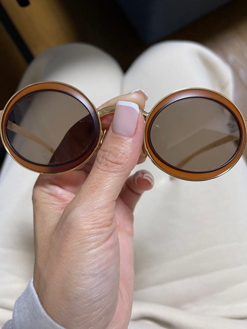 クリスチャンディオール　ゴールドフレームサングラス