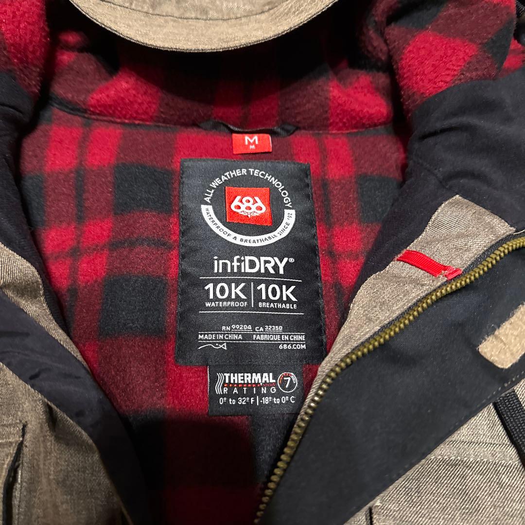 686 infDRY ジャケット Mスノーボードウェア