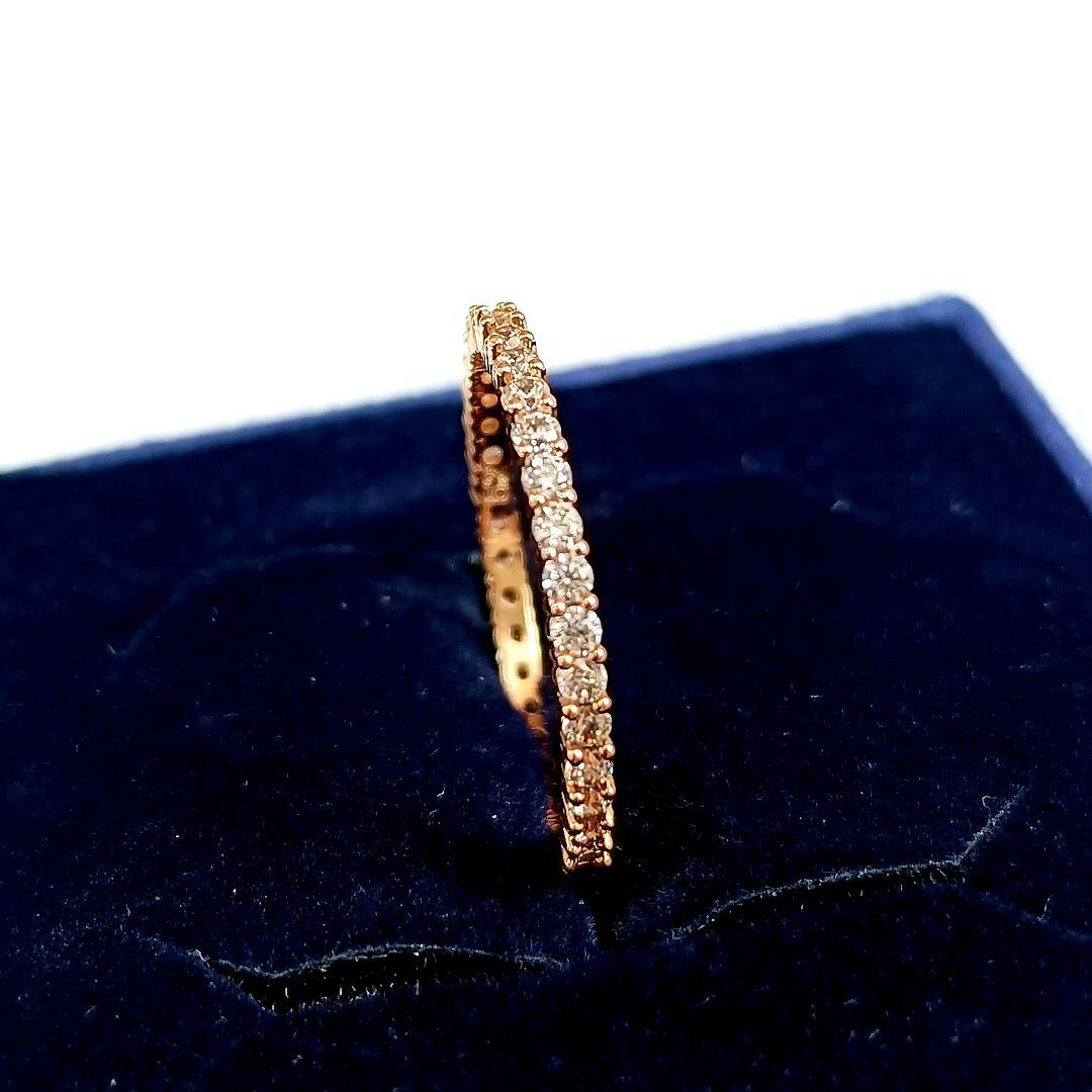 美品 スワロフスキー Matrix エタニティ リング 指輪 ゴールド 箱なし