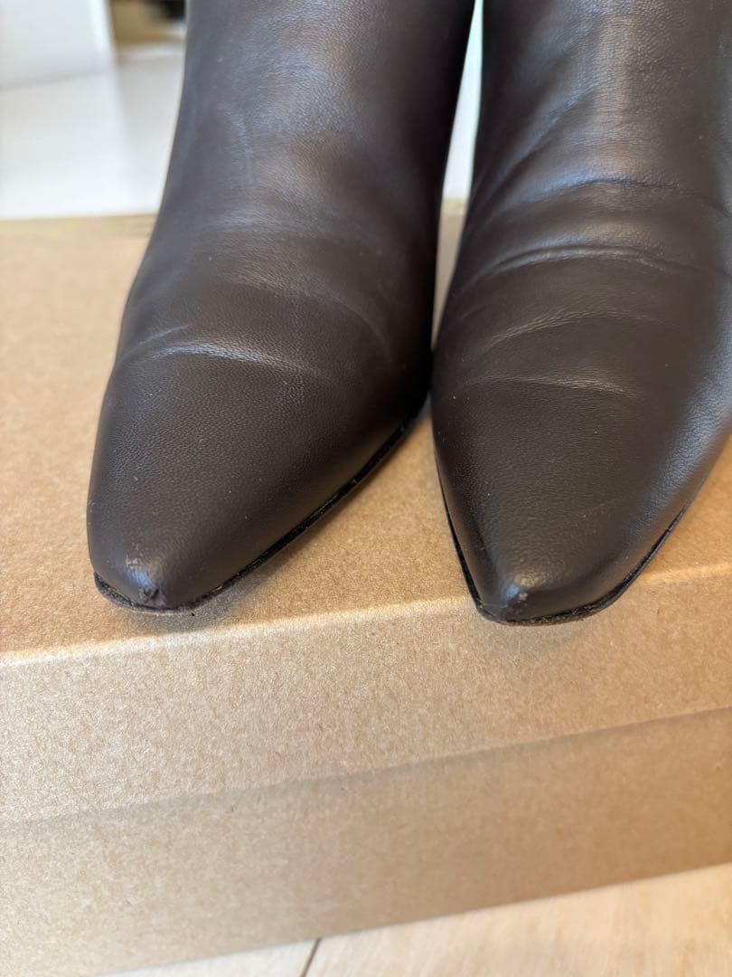 【BRENTA/ブレンタ】 ショート ジップブーツ　ブラウン38