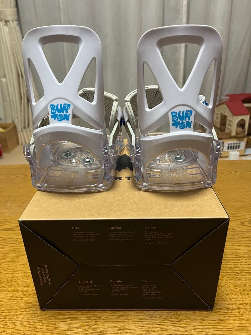 バートンGrom Kids スノーボードビンディング Mサイズ ホワイト