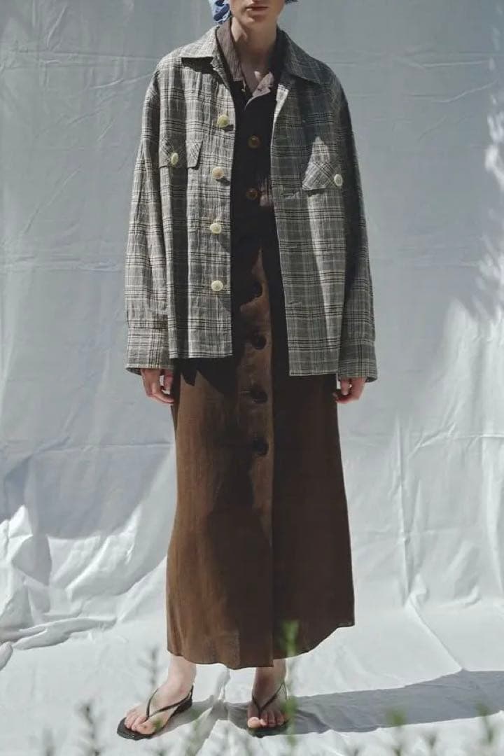 トップス Uhr / Linen Balloon Camisole/ BROWN