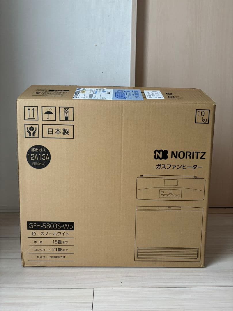 【新品・新古品】ノーリツ ガスファンヒーター GFH-5803S 都市ガス