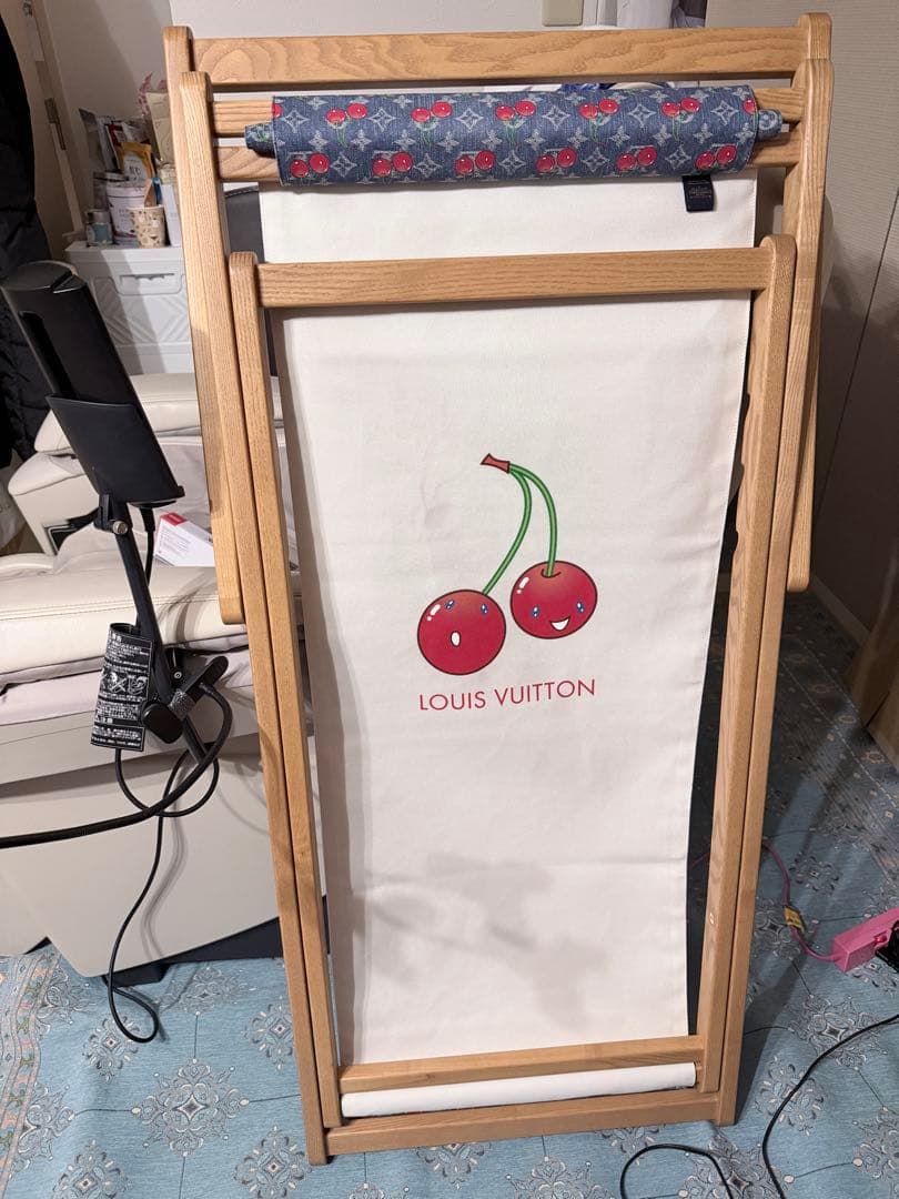 ルイヴィトン ビーチチェア チリエンヌ チェリー デニムブルー