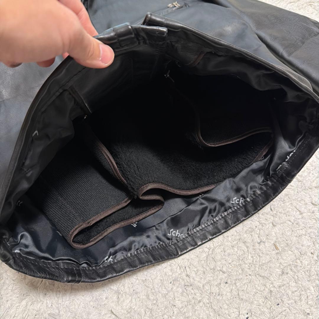 美品Lサイズ相当　ショット　618 シングルライダースジャケット　ライナー付き