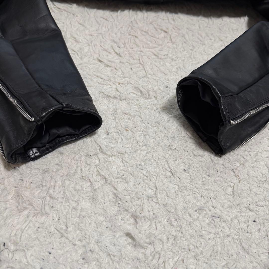 美品Lサイズ相当　ショット　618 シングルライダースジャケット　ライナー付き