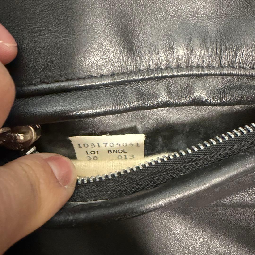 美品Lサイズ相当　ショット　618 シングルライダースジャケット　ライナー付き