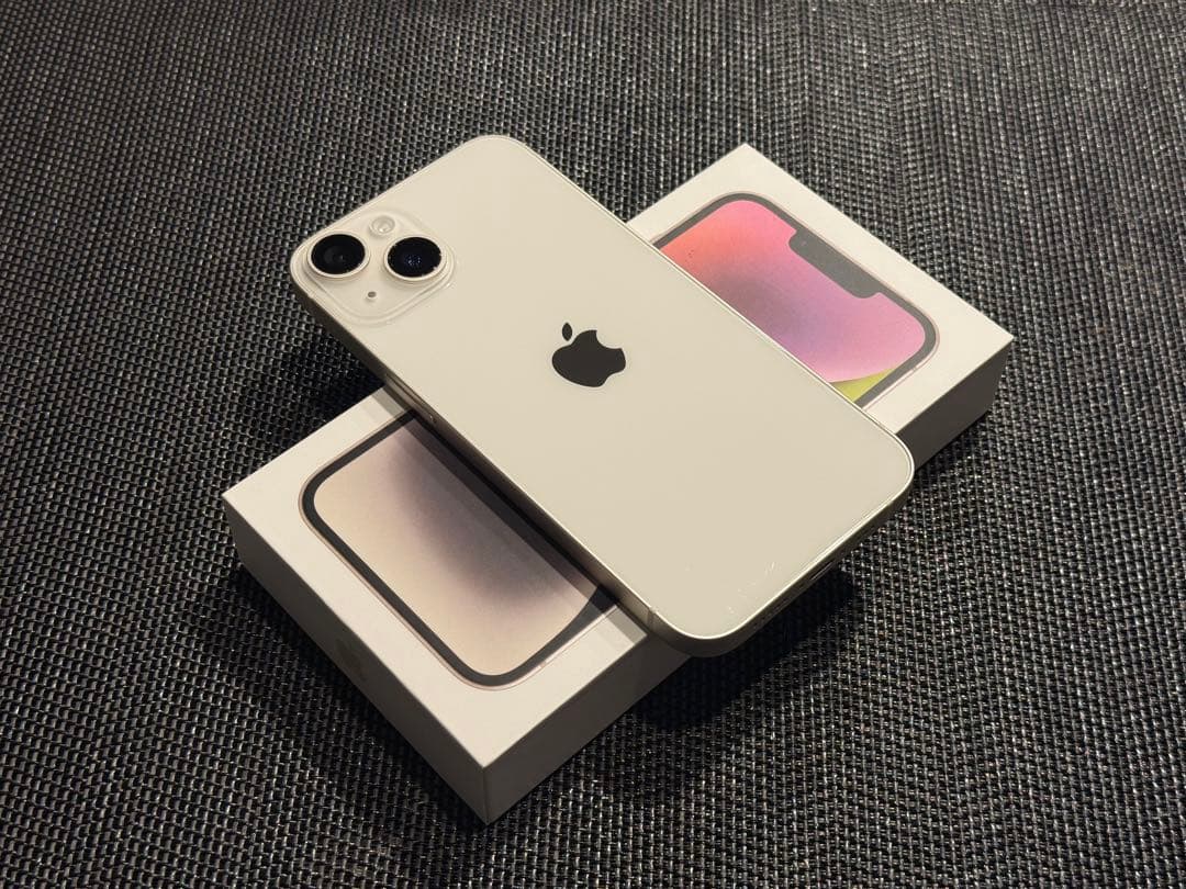 iPhone 14 128GB スターライト SIM フリー 92% バッテリー