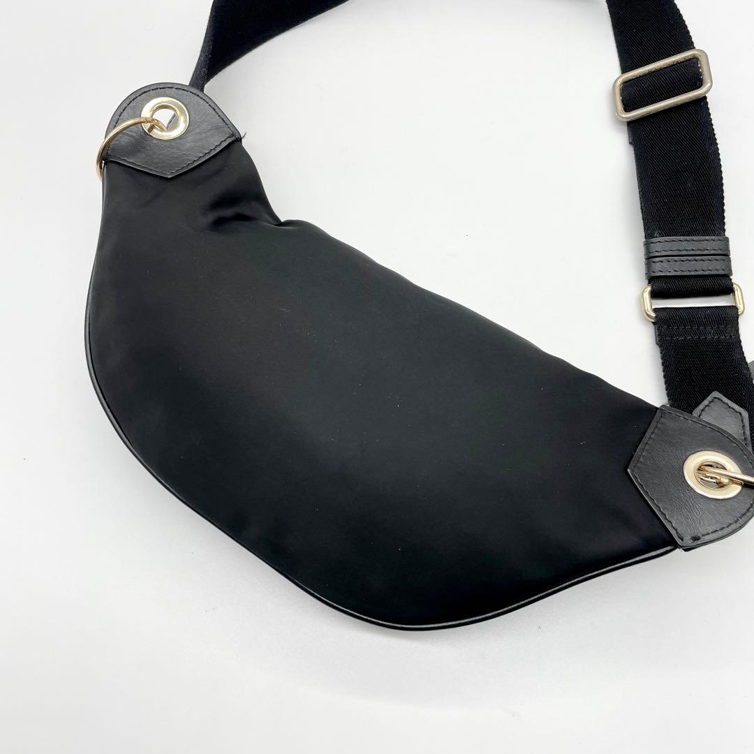 ostrich ジミーチュウ ナイロン レザー ボディーバッグ ロゴ