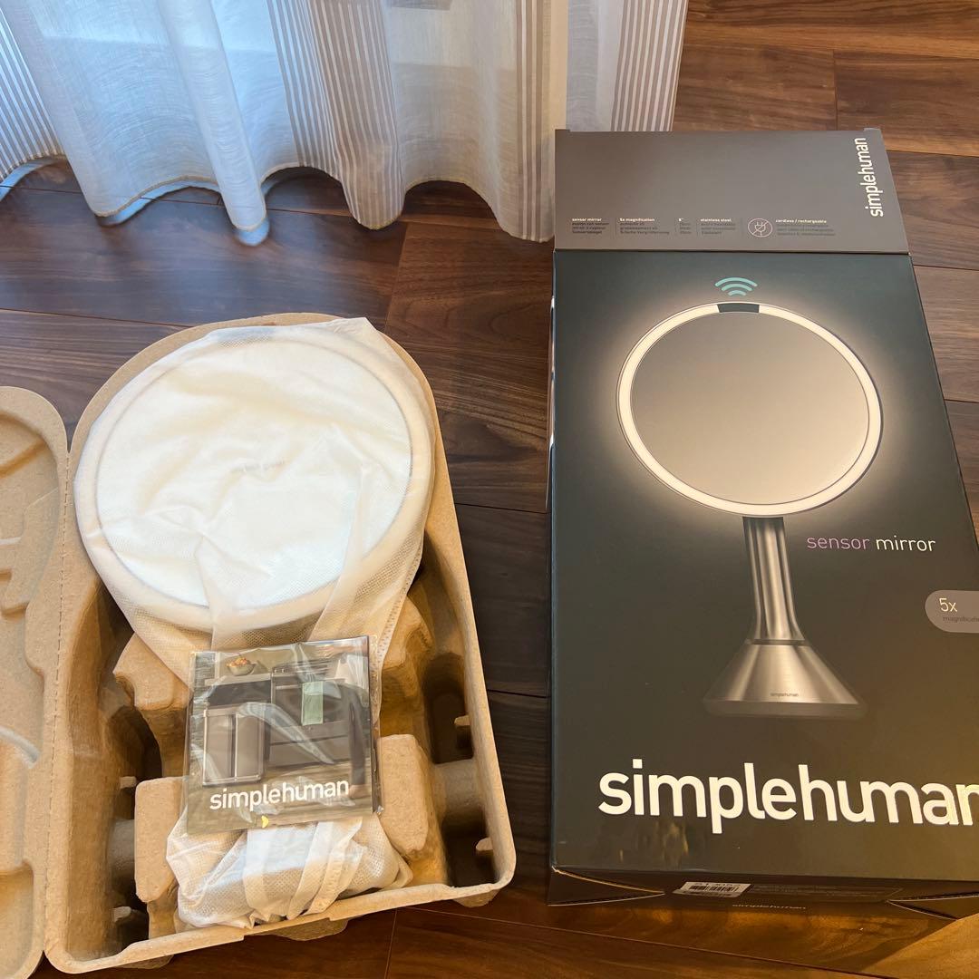 simplehuman sensor mirror 5x タッチセンサーライト付
