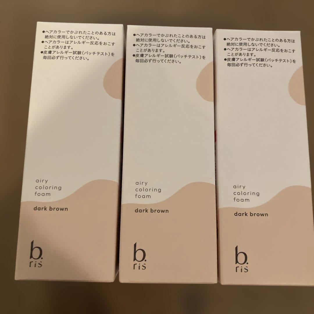 b.ris エアリーカラーリングフォーム ダークブラウン 80g 3個セット