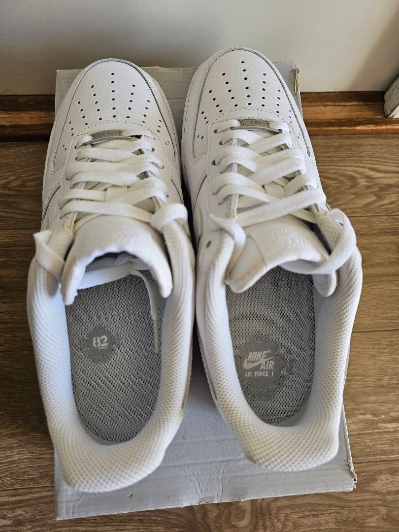 靴 Nike Air Force 1 \"Pure White\" sz 26cm