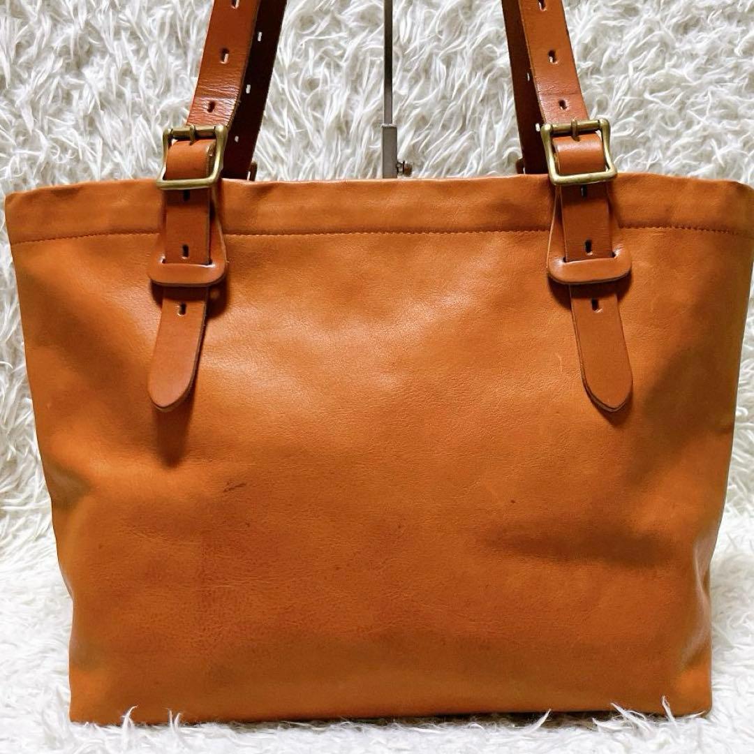 SLOW rubono 牛ヌメ革 栃木レザー トートバッグ A4サイズ ブラウン