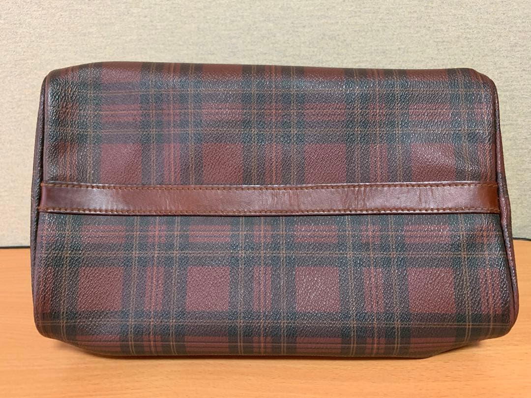 Ralph Lauren ミニボストンバッグ ハンドバッグ チェック ブラシ付き