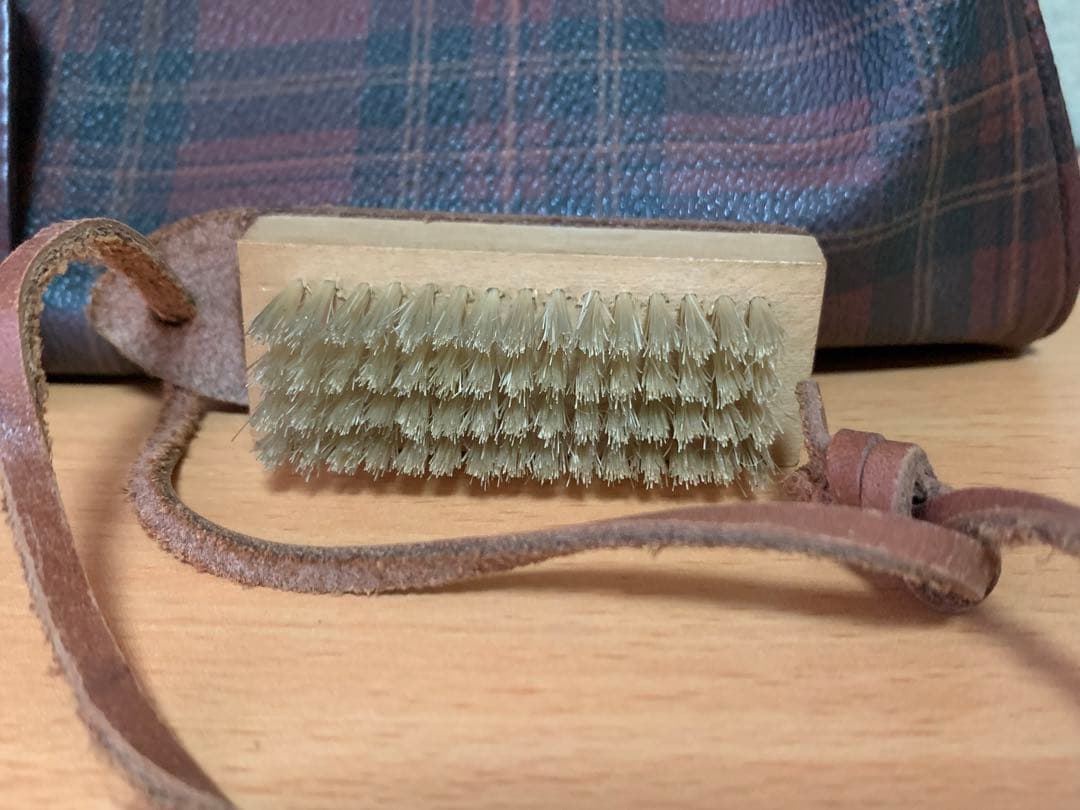 Ralph Lauren ミニボストンバッグ ハンドバッグ チェック ブラシ付き