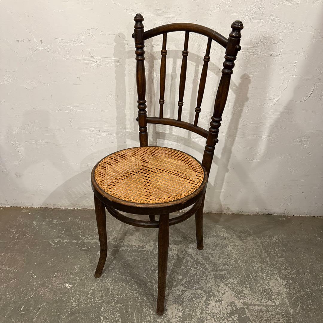 ヴィンテージ　ダイニングチェア　カフェチェア　籐　ラタン　1