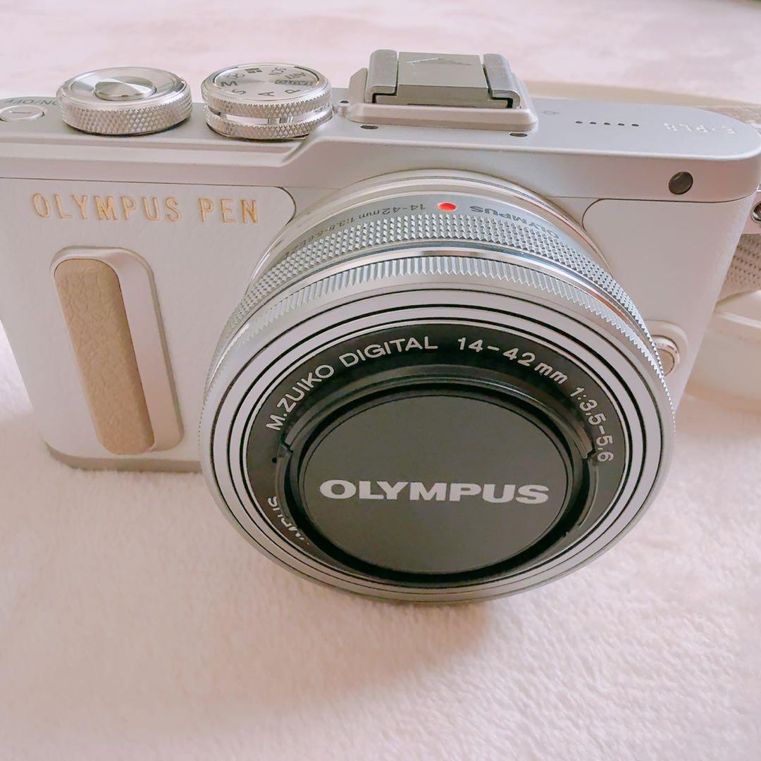 OLYMPUS PEN E-PL8 ホワイト14-42mm保証書、SDカード付き