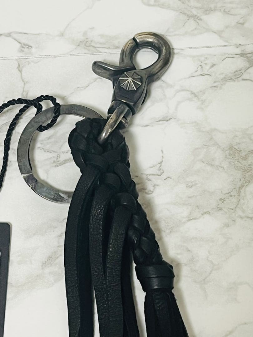 【未使用】BACKLASH フリンジ付きレザー キーホルダー バックラッシュ