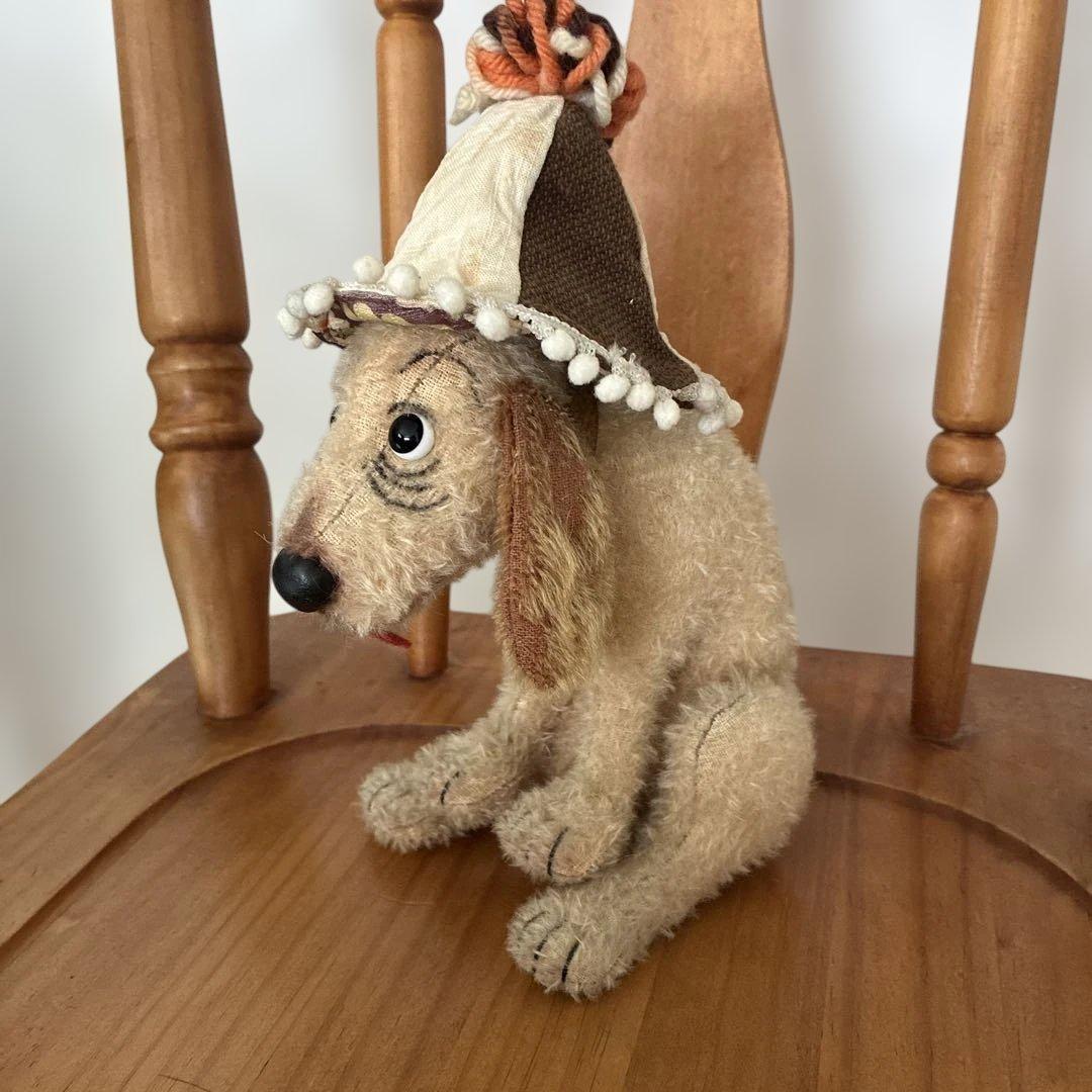 国内作家　ケイタベア　いぬのぬいぐるみ　帽子付き　アンティーク　一点物