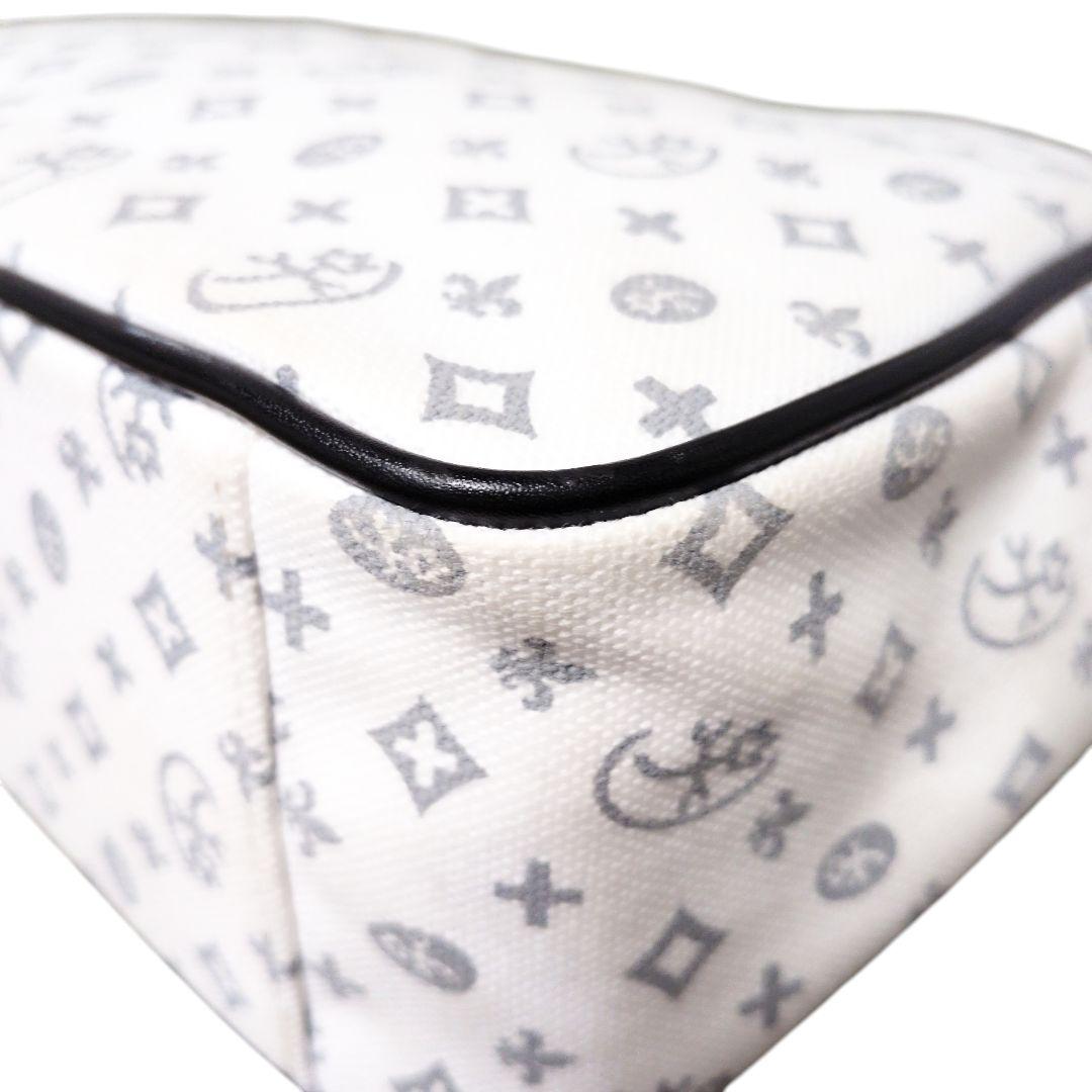 カステルバジャック モノグラム ハンドバッグ 白×黒 多収納 希少