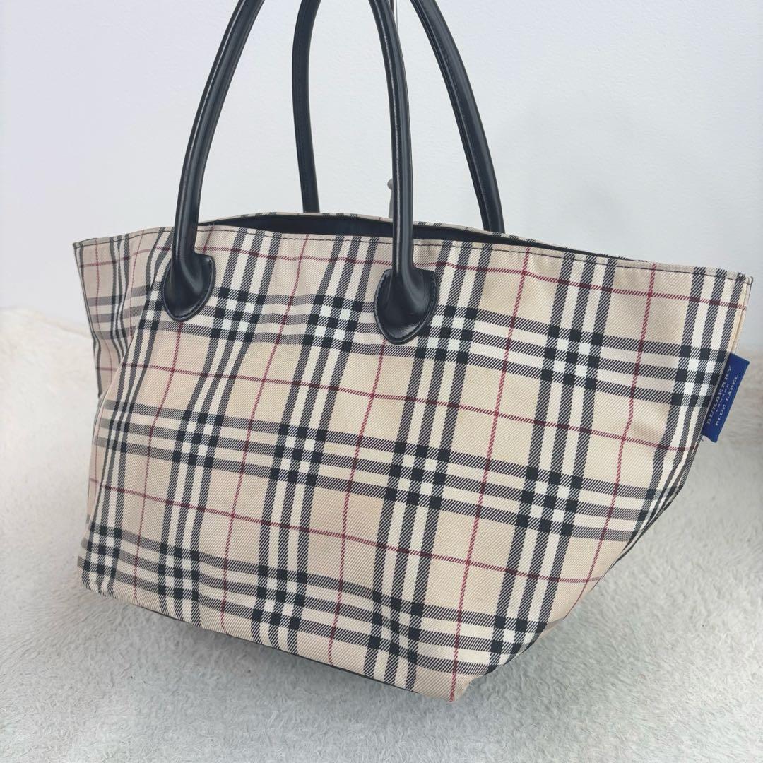 バーバリーブルーレーベル ノバチェック柄マザーズバッグ トートバッグ 大容量