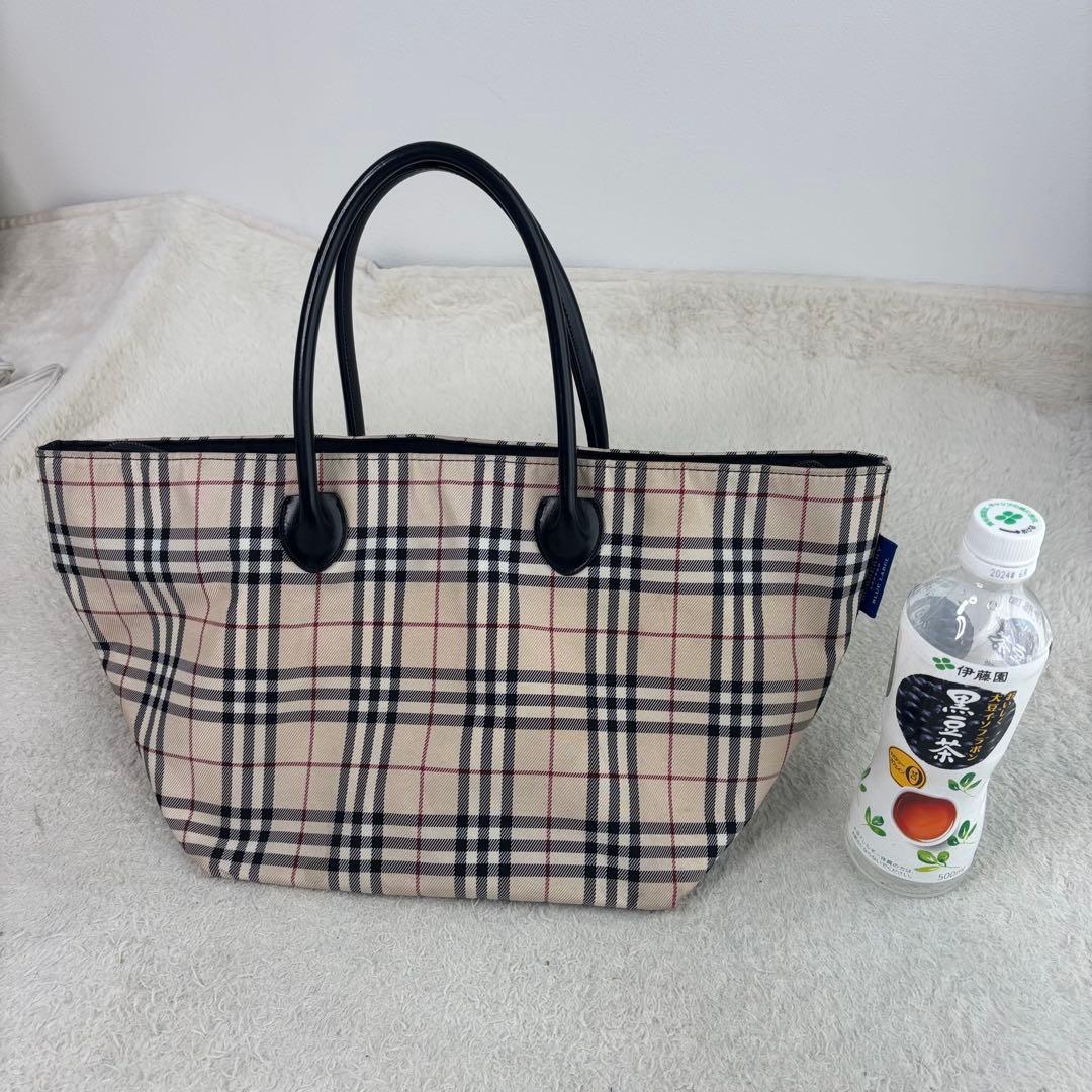バーバリーブルーレーベル ノバチェック柄マザーズバッグ トートバッグ 大容量