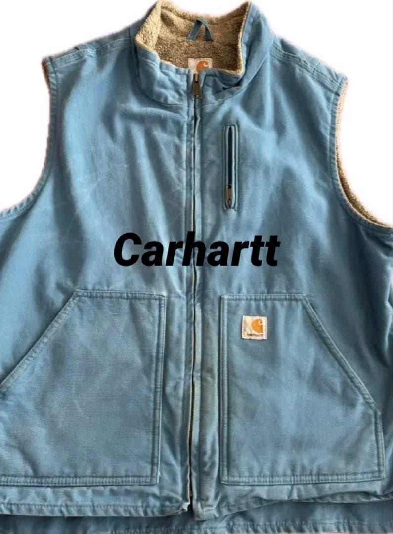 今日限定セール‼️Carhartt 青 ベストジャケット