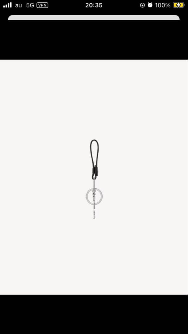 Saint Laurent ブラックレザーキーホルダー