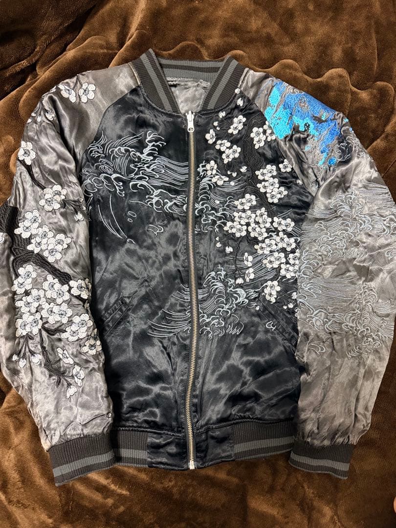 ２面用 絡繰魂 九尾の狐 日本限定 スカジャン レーヨン vintage