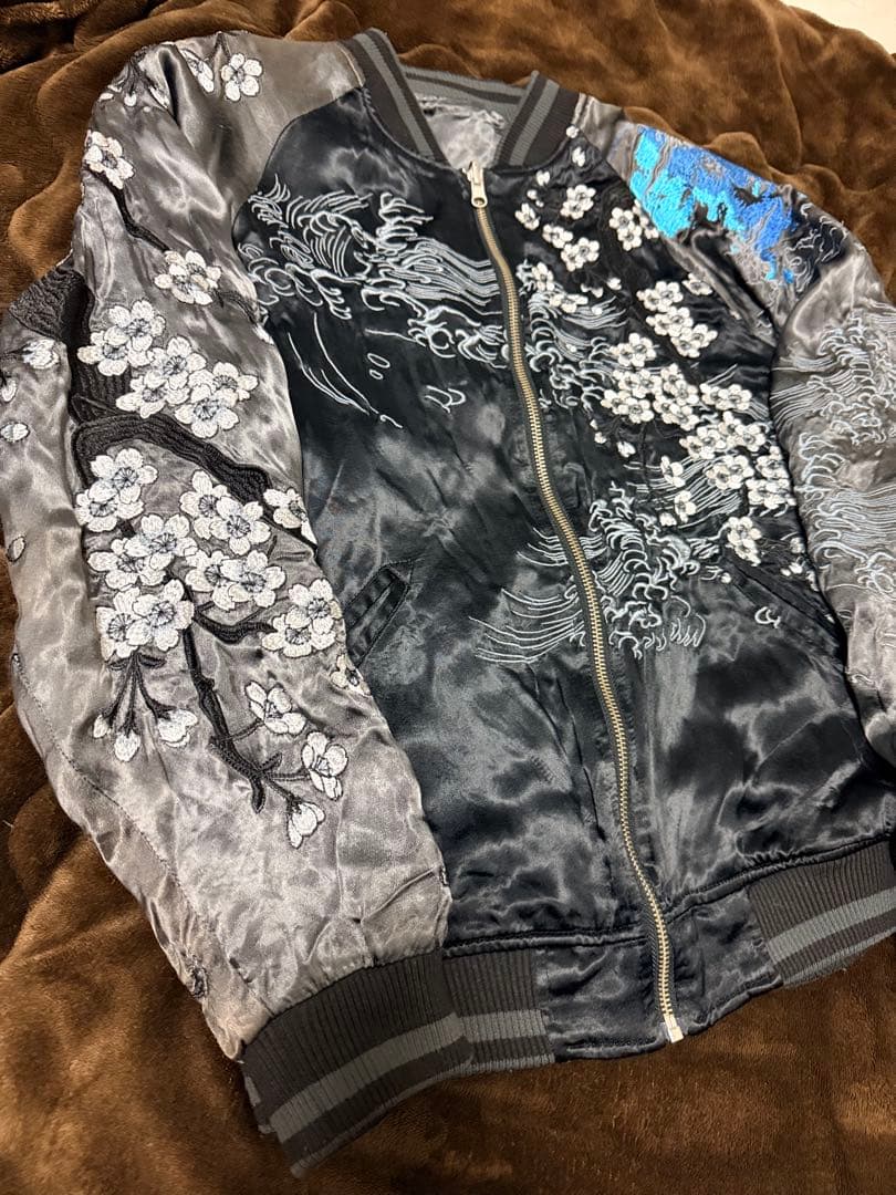 ２面用 絡繰魂 九尾の狐 日本限定 スカジャン レーヨン vintage