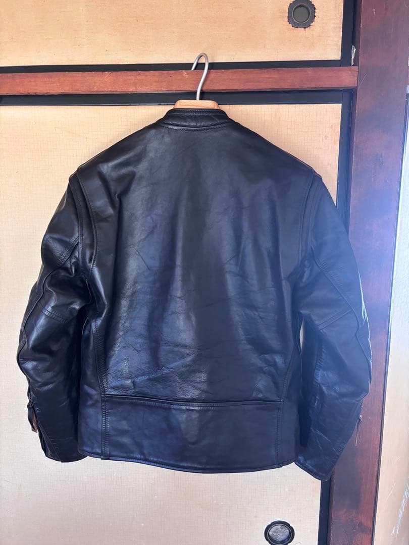 希少AERO LEATHER Caferacerエアロレザー 　ブラック 42