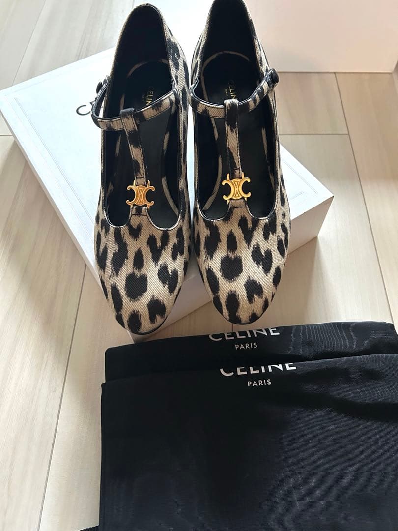 【新品】CELINE セリーヌ トリオンフ レオパード パンプス 37