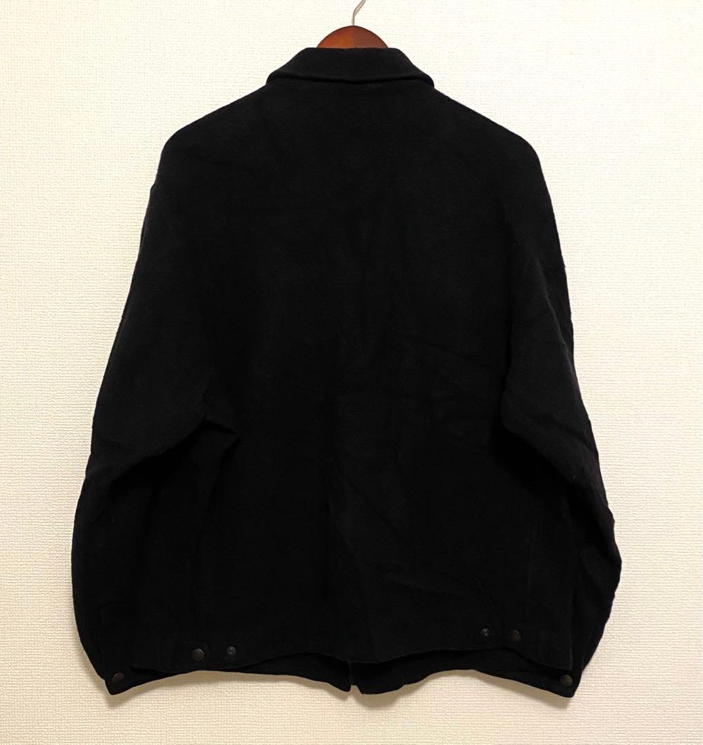 24AW COMOLI 縮絨 ウール ジップ ショート ジャケット BLACK