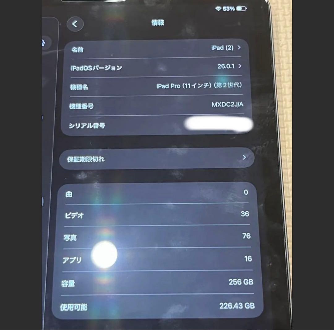 【11月まで】Apple iPad Pro 11インチ 第2世代