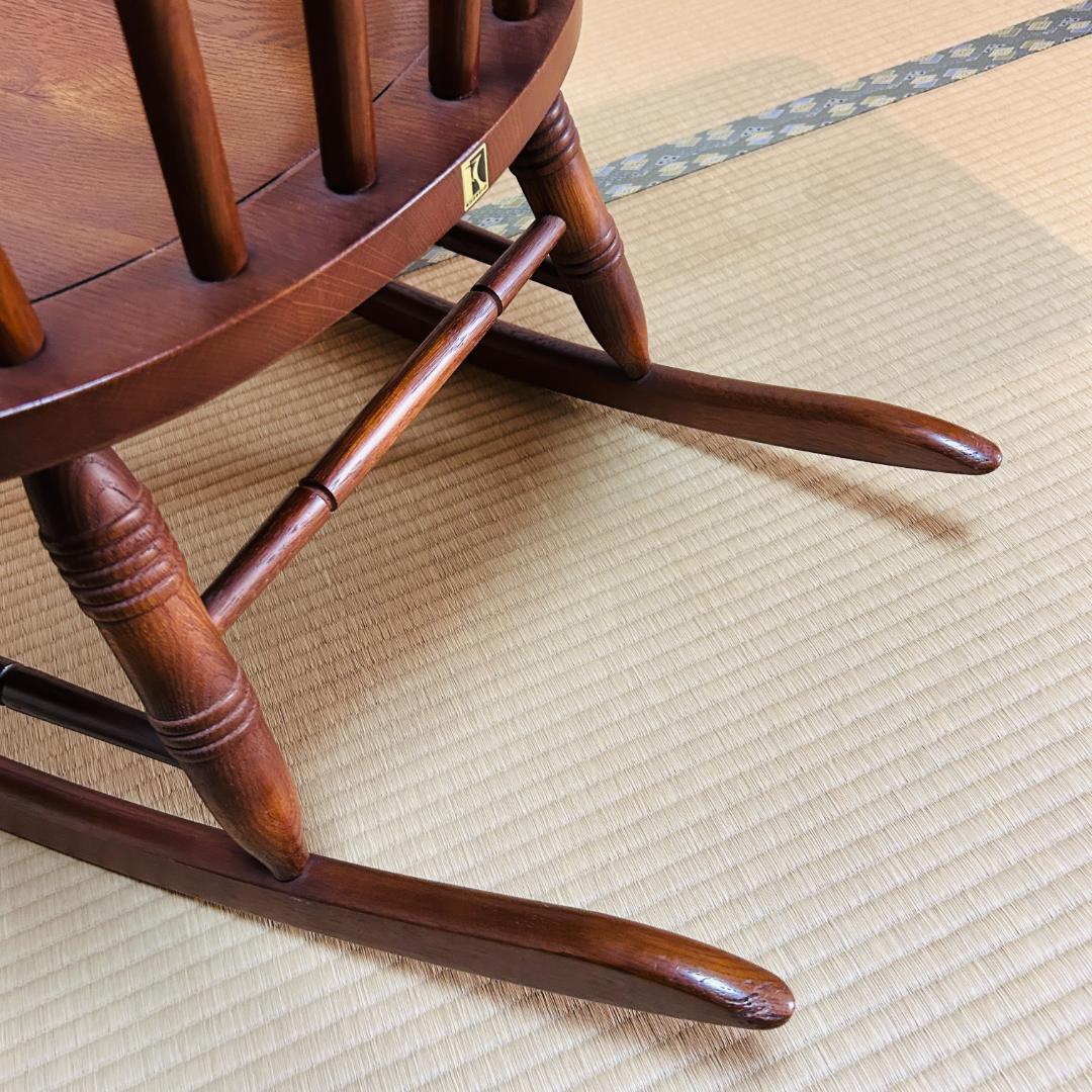 飛騨産業(HIDA) キツツキマーク 穂高 ロッキングチェア オーク材 揺り椅子