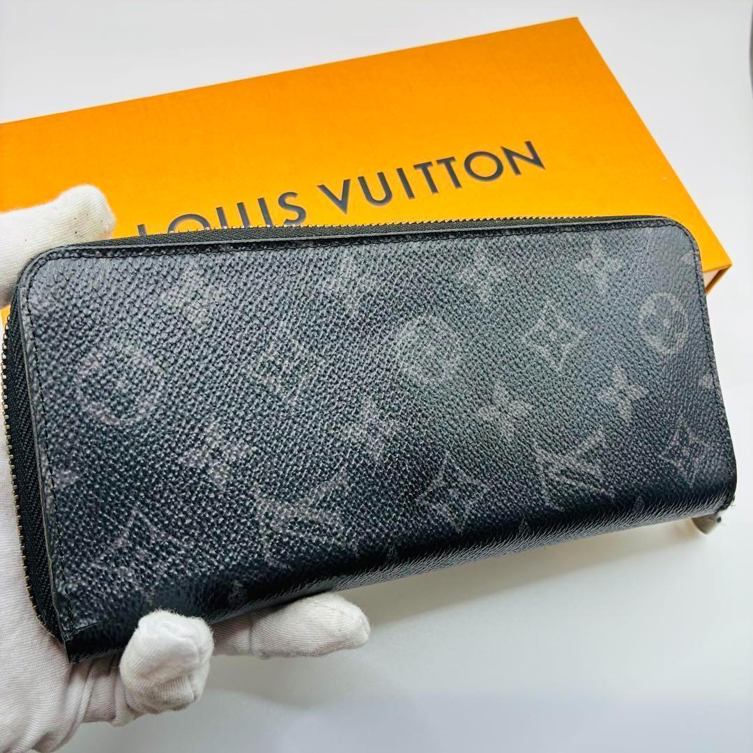 【新型】ルイヴィトン ジッピーウォレット　ヴェルティカル　モノグラムエクリプス
