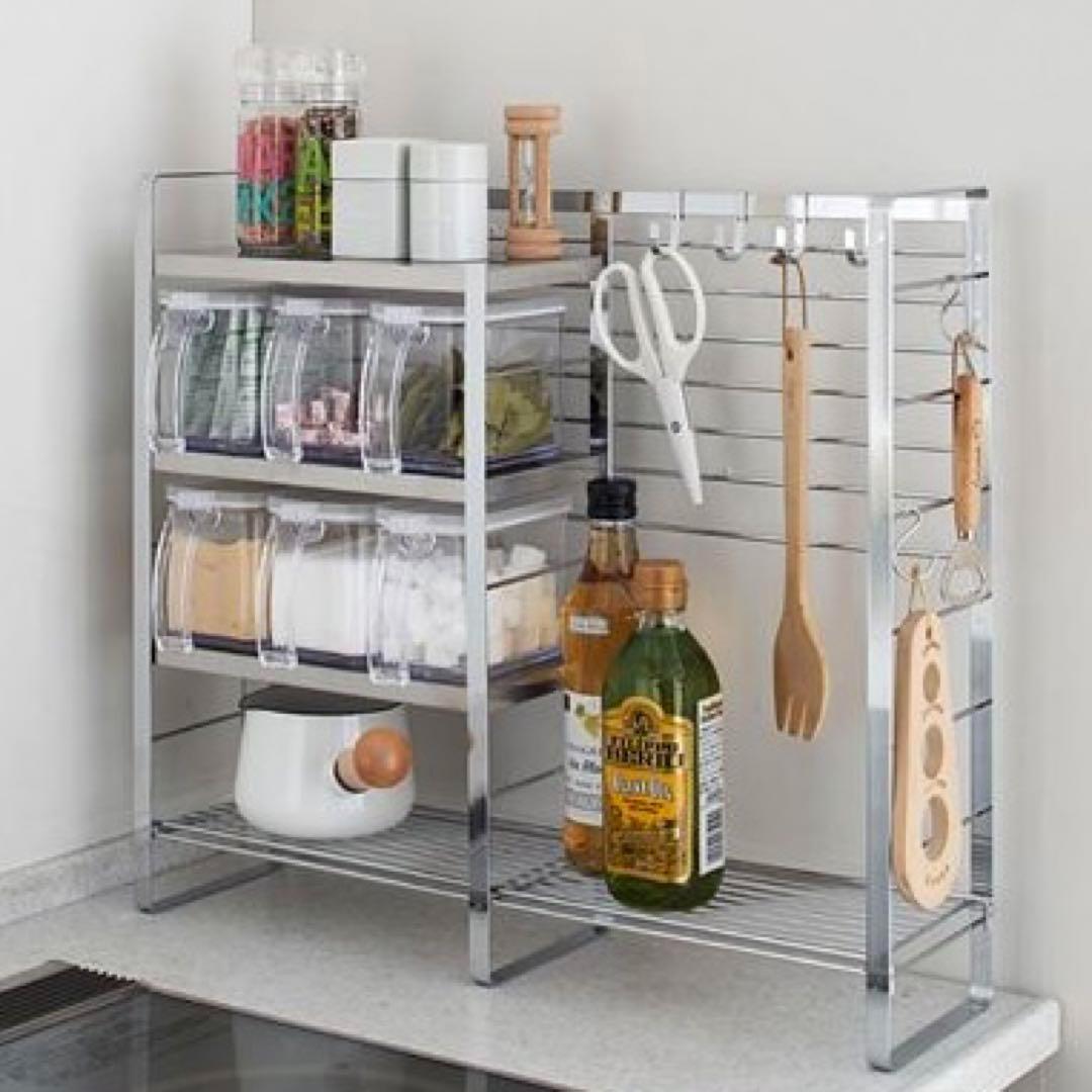 コンロサイドスパイスシェルフ　燕三条 コンロサイドスパイスラック