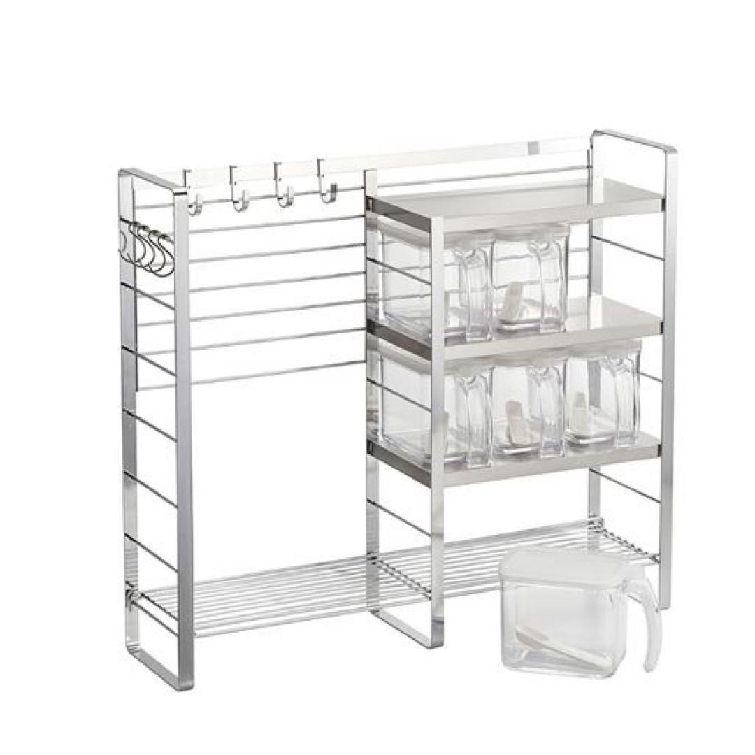 コンロサイドスパイスシェルフ　燕三条 コンロサイドスパイスラック