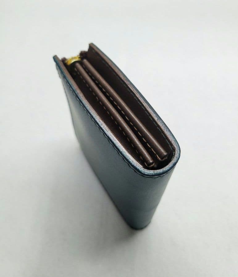 L字ファスナー財布　イタリアレザー　小銭入れ　コンパクト財布　ハンドメイド