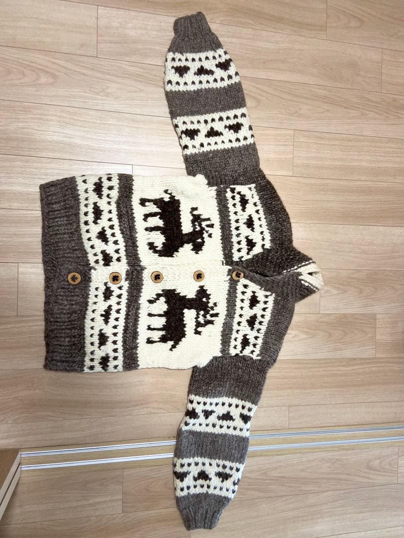 Kanata トナカイ柄カーディガン