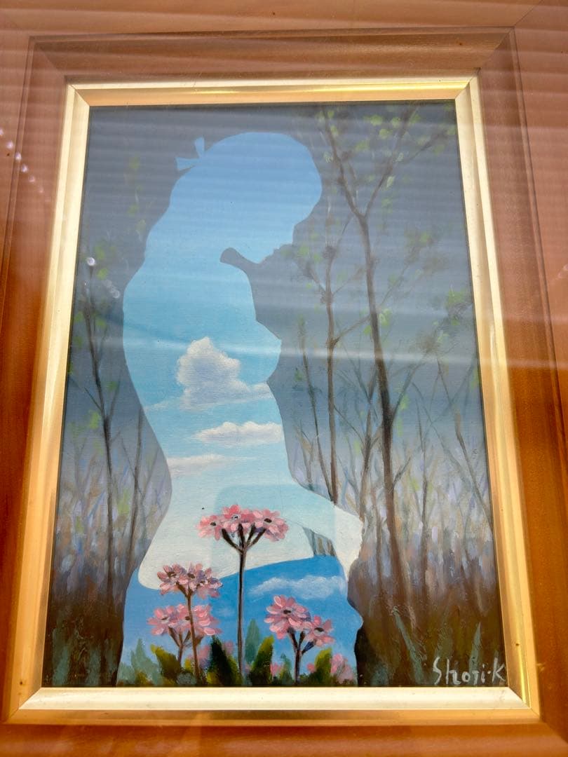 P814 小林正治『木立の幻想』油彩、キャンバス